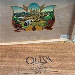 Cigar Box - Empty Box - Collectables Real Wood Cigar Box - Burgundy Color